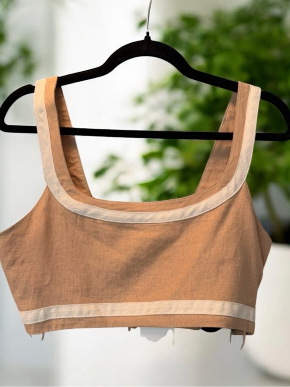 7 for All Mankind NWT Linen Blend Cropped Tank Medium
